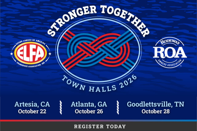 Stronger Together: ELFA and ROA Town Halls 2026. Artesia, CA October 22; Atlanta, GA October 26; Goodlettsville, TN October 28. Register today.